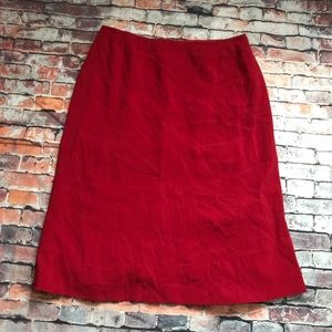 MaxMara Red Lined Pencil Skirt Size 10